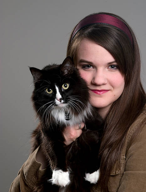 istock Girl and Her Cat 134045778