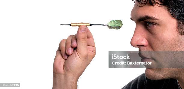 Man Throwing Dart Stock Photo - Download Image Now - Dart, Darts, Throwing