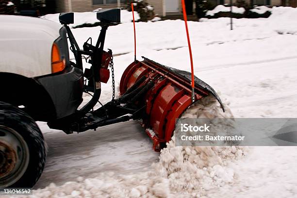 Snowplow Action Stock Photo - Download Image Now - Snow, Snowplow, Cold Temperature