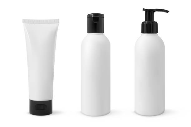 istock Set of realistic cosmetic tubes mockup isolated. 3d vector illustration beauty product white plastic containers 1340468538