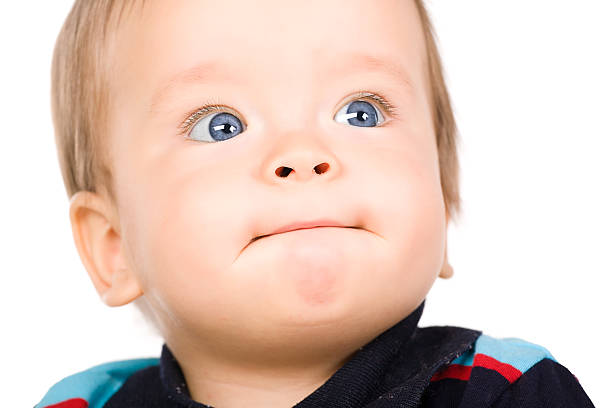 istock The blue-eyed baby, close-up. 134047116