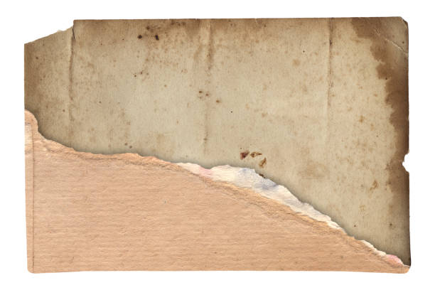 istock Old vintage texture retro paper with burned stains and scratches background isolated 1340472641