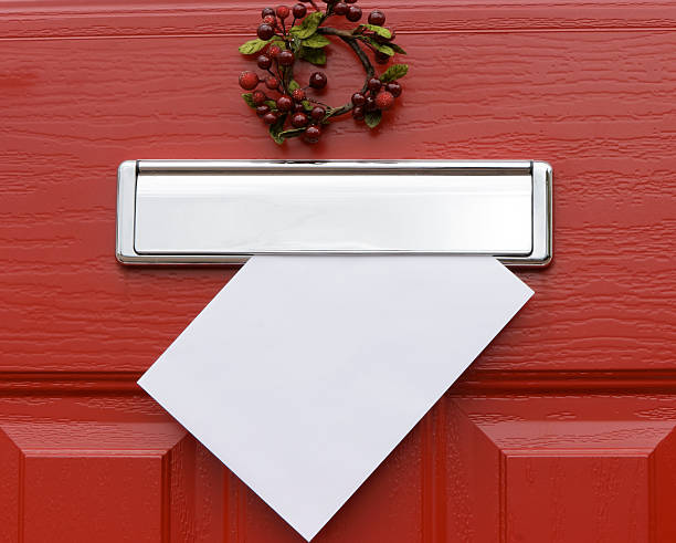 Cтоковое фото Red door, Рождество письмо.