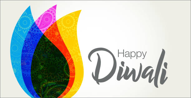 Diwali Diwali themed poster or banner. Diwali ,festival of lights, Hindu festival, mithai stock illustrations
