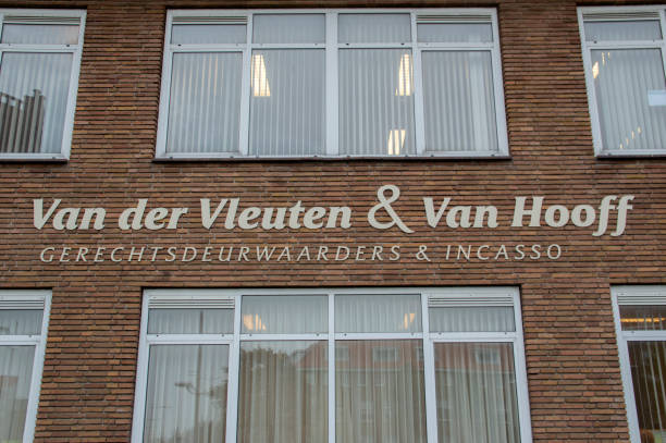 billboard van der vleuten and van hooff at den helder the netherlands - van vleuten стоковые фото и изображения