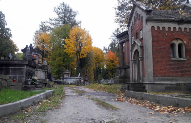 istock An ancient cemetery with a chapel, graves and crypts 1340496299