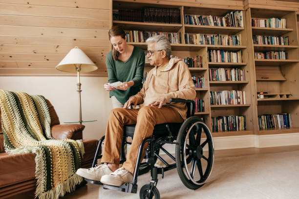 istock Taking care of elderly parents and getting paid 1340498217