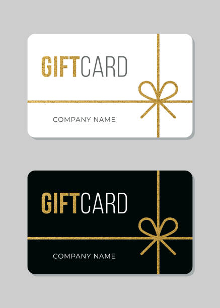Gift Card template. Vector template for design. Gift voucher. Gift coupon. Discount coupon. Template for text. Template in flat style. Business template. Special offer for the customer. Vector background gifts. Stock illustration coupon stock illustrations