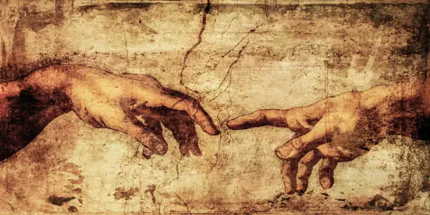 Rome Italy March 8 creation of Adam by Michelangelo