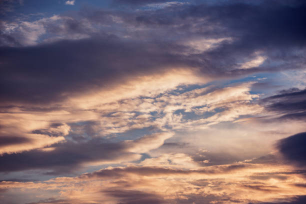 istock Amazing cloudscape on the sky at sunset time. 1340505477