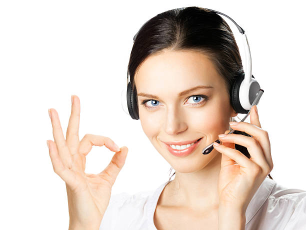 istock A call center agent doing an ok hand gesture 134050673