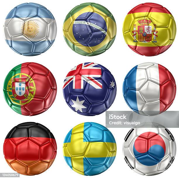 Bolas De Futebol - Fotografias de stock e mais imagens de Alemanha - Alemanha, Argentina, Austrália