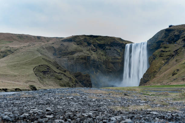 istock Skogafoss Waterfall In Iceland. Long Exposure. Blurry Water. 1340506915