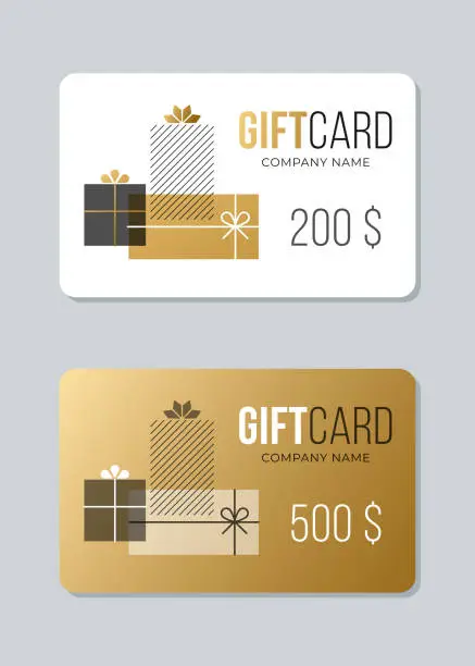 Vector illustration of Gift Card template.