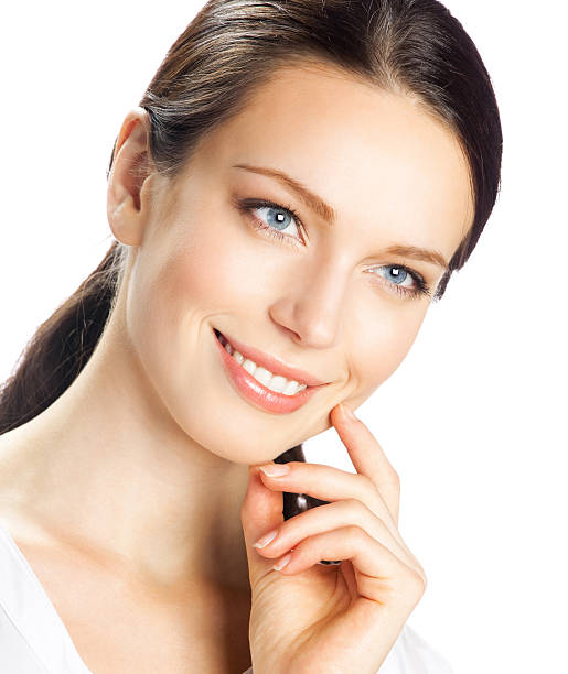 istock Thinking businesswoman, over white 134050960