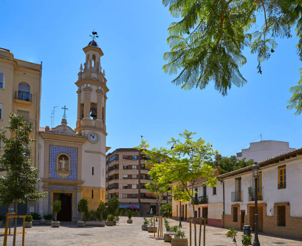 istock Plaza Patraix square and church Valencia 1340510409