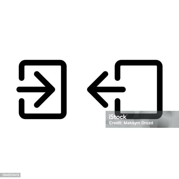 An Und Abmeldesymbol Symbolvektor Für Und Abmeldung Stock Vektor Art ...