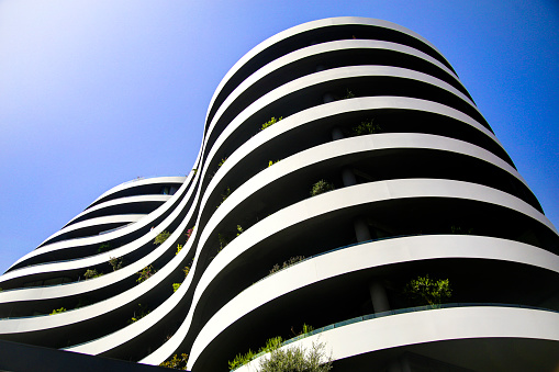 Modern curly building facade