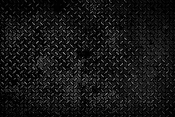 istock Dark diamond steel plate background. 1340514942