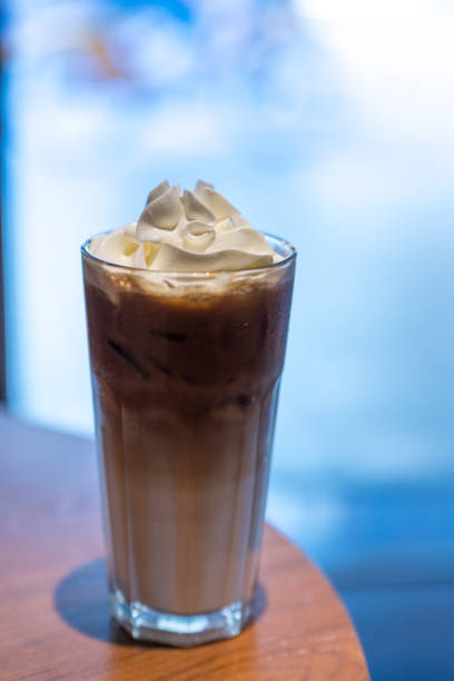 istock Iced coffee with whipped cream and sprinkle with almonds 1340516524