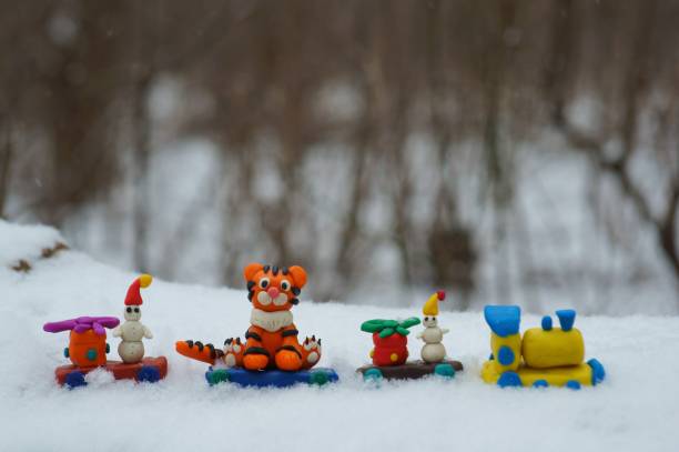 istock Toy train with fabulous toys. 1340521135