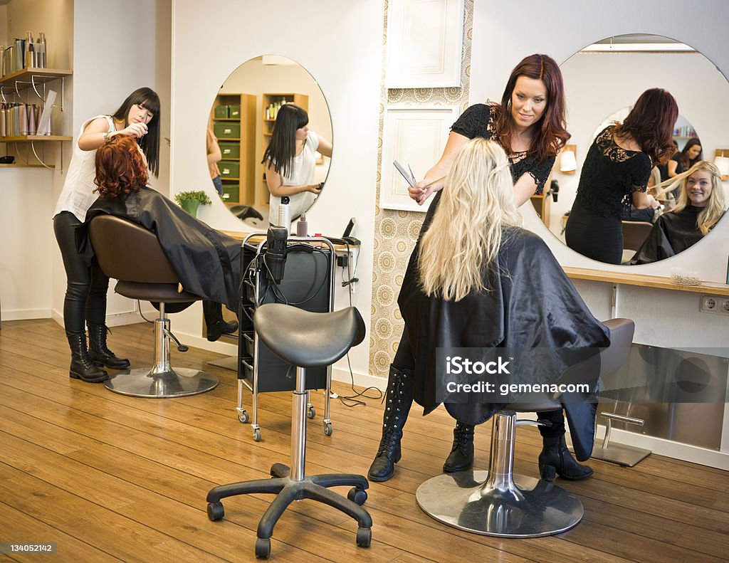 Hair salon situation Situation in a Hair salon Hair Salon Stock Photo