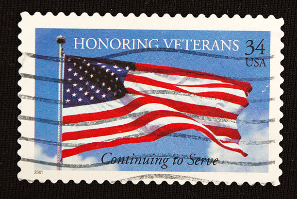 istock American flag stamp 134052238