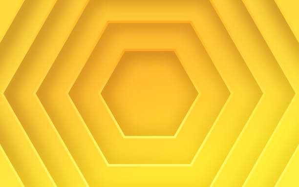 Yellow Honey Hexagon Beehive Abstract Background Pattern Yellow honey hexagon abstract summer background pattern. yellow background illustrations stock illustrations