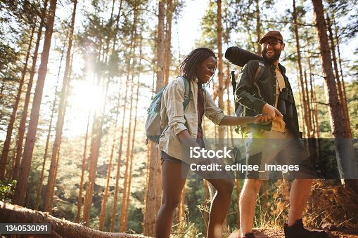 istock Forest walk and camping adventures 1340530091