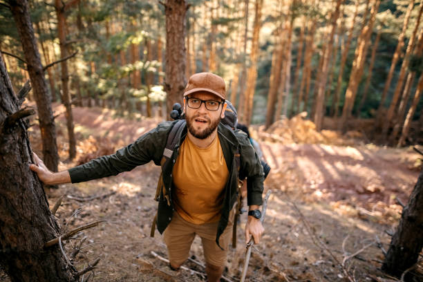 istock Male mountaineer in nature 1340531237