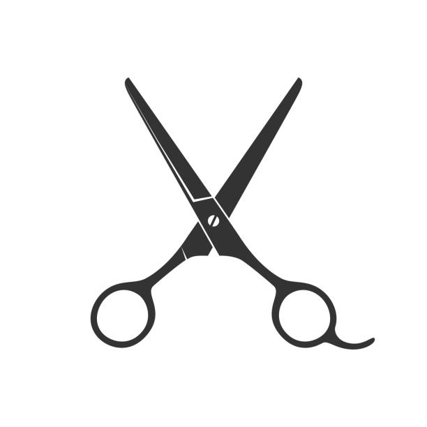 Barber Scissors Stock Illustration - Download Image Now - Haircutting  Scissors, Logo, Cutting Hair - iStock