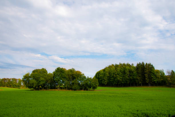 istock Countryside landscape with farm 1340533698
