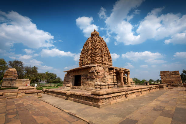 Pattadakal, Karnataka, India - January 11, 2020 : The Galagnatha Temple at Pattadakal temple complex, dating to the 7th-8th century, the early Chalukya period, Karnataka, India