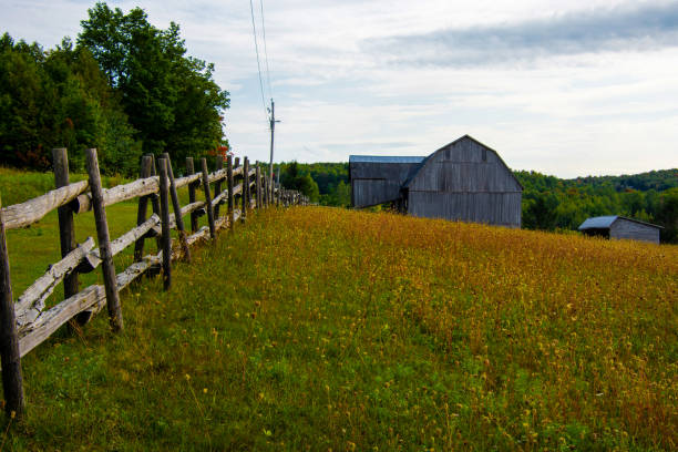istock Countryside landscape with farm 1340535248