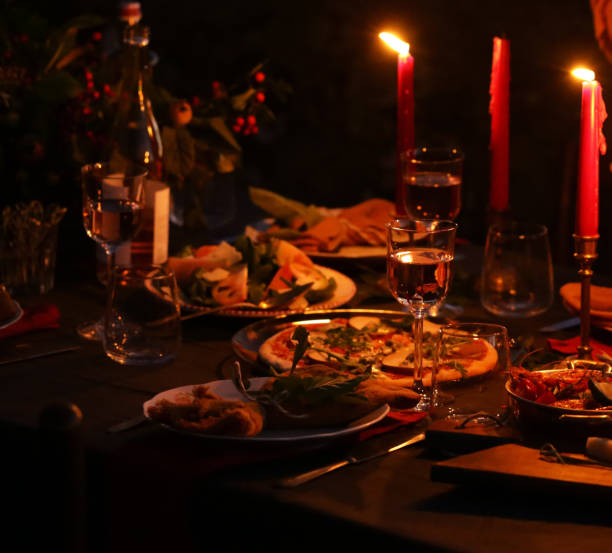 autumn table setting banquet