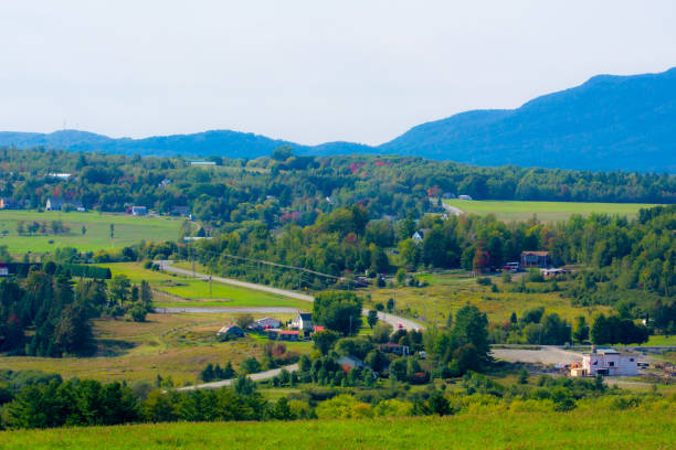 istock Countryside landscape with farm 1340538739