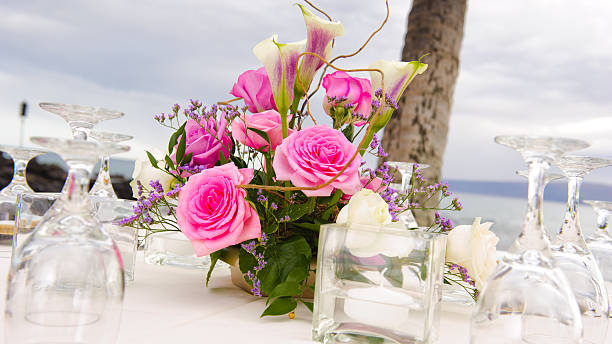 istock Flower Centerpiece Table Decor for Wedding in Hawaii 134054037