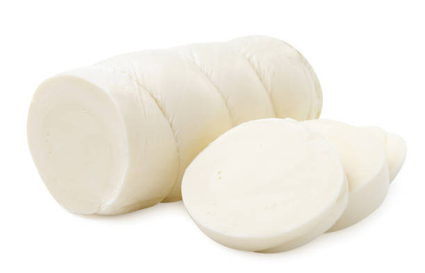 istock Suluguni cheese sliced on a white background. Isolated 1340542115