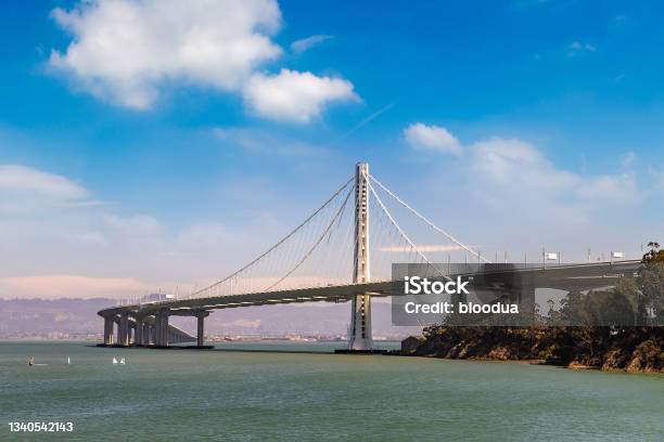 New Bay Bridge In San Francisco Stock Photo - Download Image Now - San Francisco-Oakland Bay Bridge, San Francisco - California, New