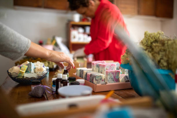 istock Process of making handmade soap at home 1340542211