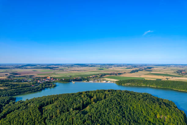 istock landscape with a beautiful lake (aerial) 1340543410