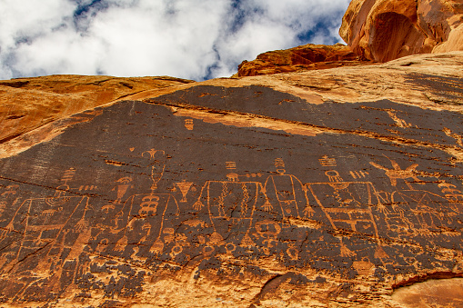 A large petroglyph panel tells ancient stories