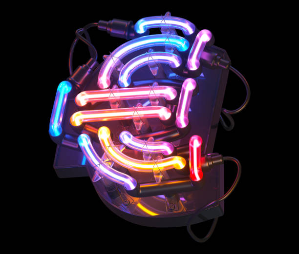 istock Ultra neon colorful font. 1340547226