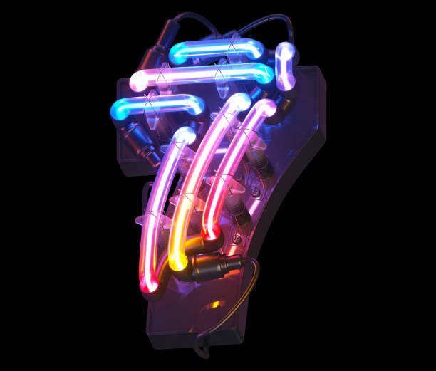 istock Ultra neon colorful font. 1340547243