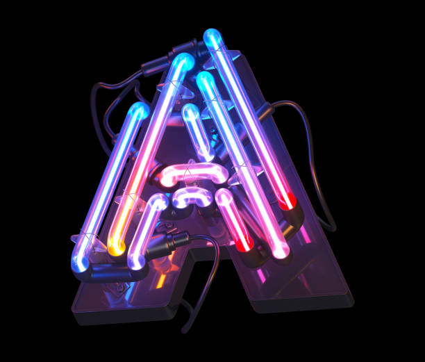 istock Ultra neon colorful font. 1340547341