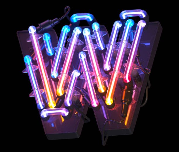 istock Ultra neon colorful font. 1340547358