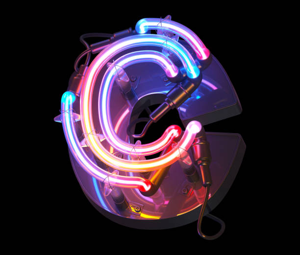istock Ultra neon colorful font. 1340548417