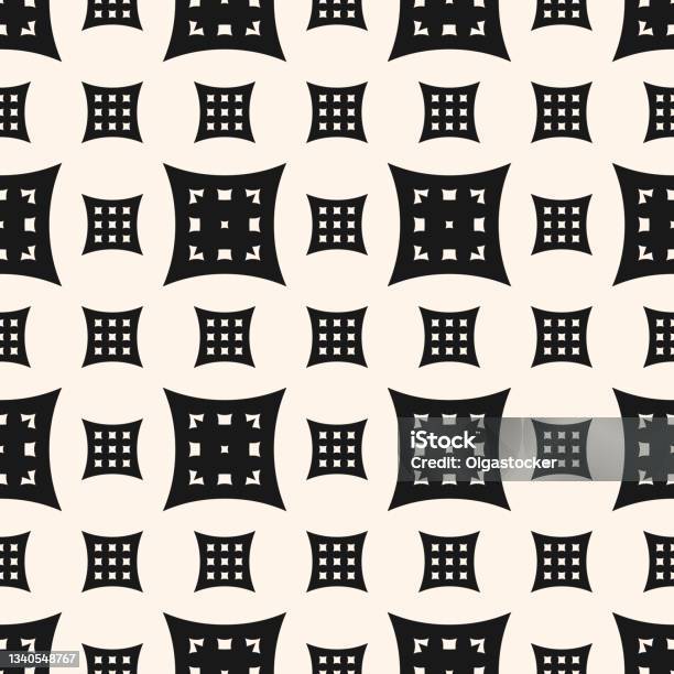 Big Small Pattern Vector Geometric Seamless Pattern With Big And Small Perforated Square ...