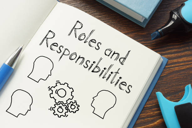 istock Roles and Responsibilities are shown on the business photo using the text 1340553236