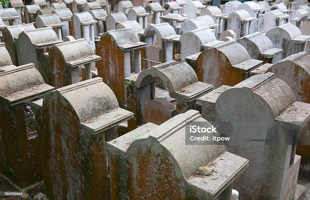 Cemitério de Cheung Chau Ilha. Hong Kong. - Royalty-free Betão Foto de stock